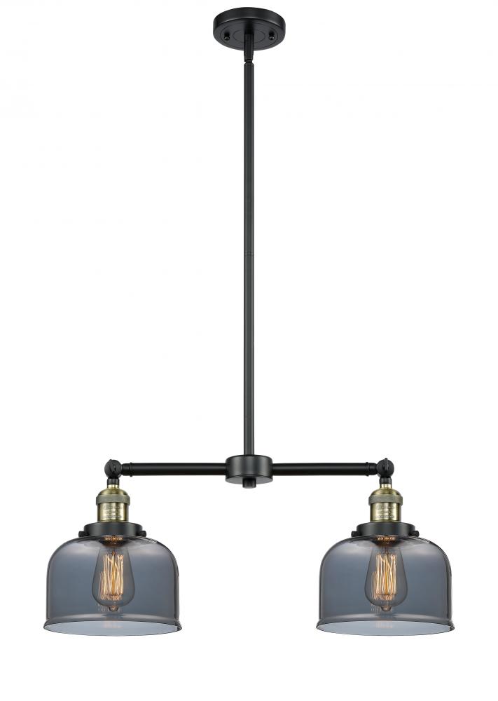 Bell - 2 Light - 21 inch - Black Antique Brass - Stem Hung - Adjustable Island Light