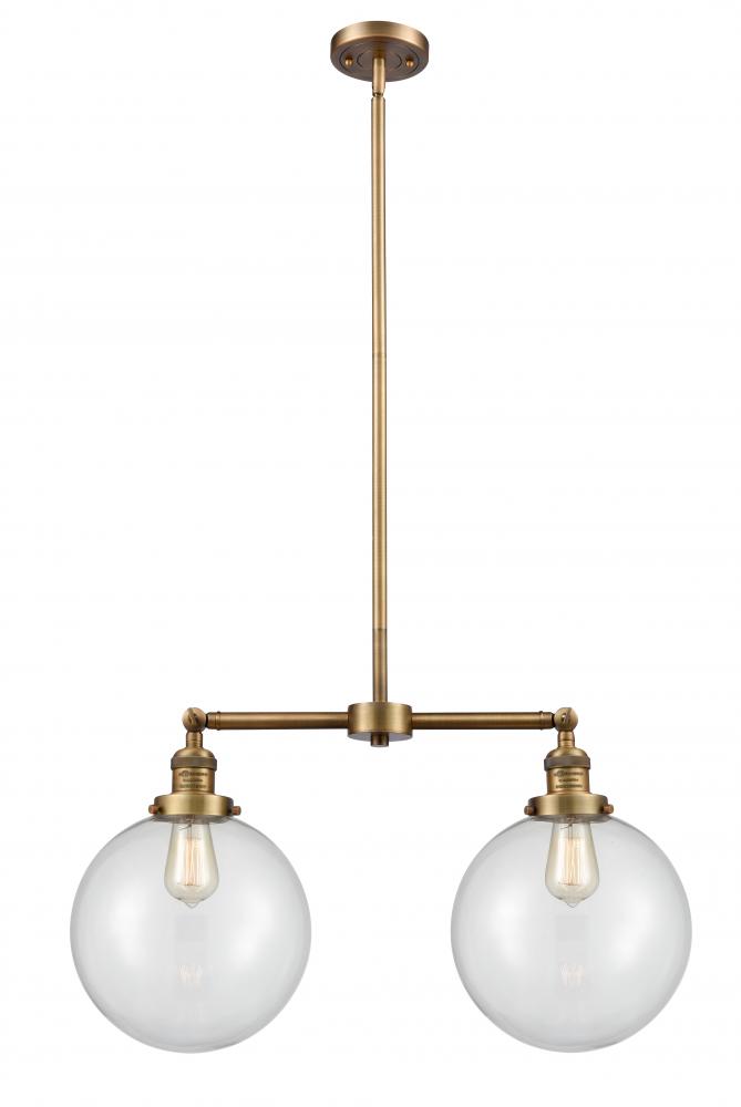 Beacon - 2 Light - 25 inch - Brushed Brass - Stem Hung - Adjustable Island Light