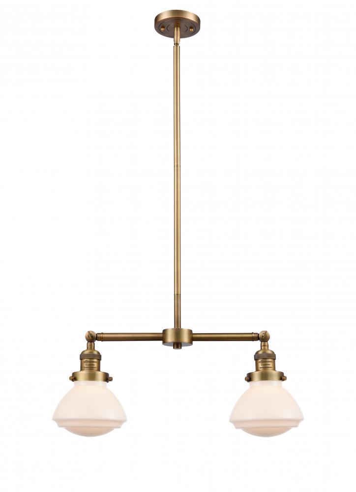Olean - 2 Light - 22 inch - Brushed Brass - Stem Hung - Adjustable Island Light