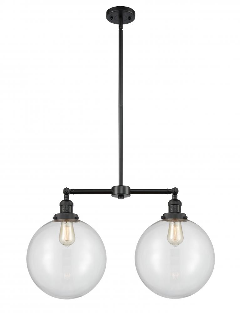 Beacon - 2 Light - 27 inch - Matte Black - Stem Hung - Adjustable Island Light