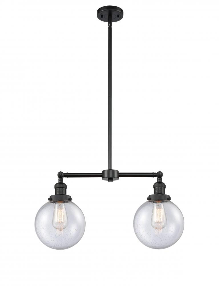 Beacon - 2 Light - 25 inch - Matte Black - Stem Hung - Adjustable Island Light
