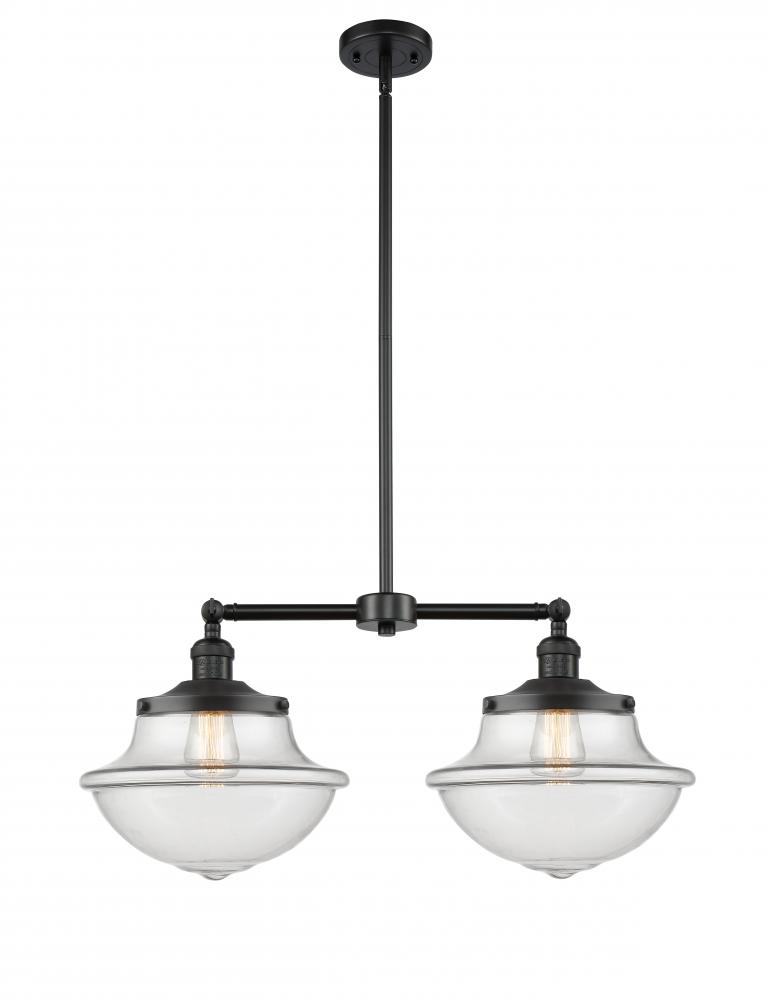 Oxford - 2 Light - 25 inch - Matte Black - Stem Hung - Adjustable Island Light