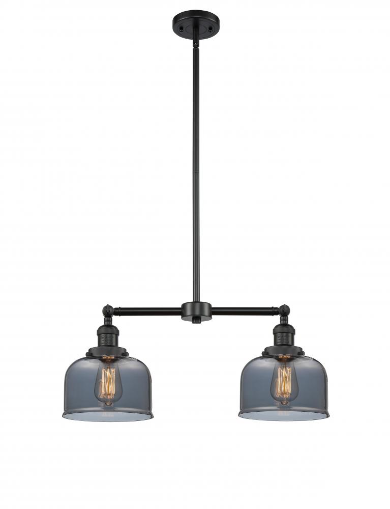 Bell - 2 Light - 21 inch - Matte Black - Stem Hung - Adjustable Island Light