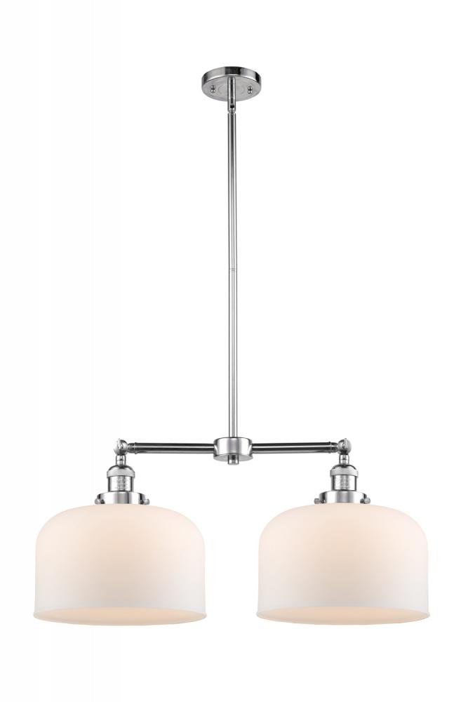 Bell - 2 Light - 21 inch - Polished Chrome - Stem Hung - Adjustable Island Light