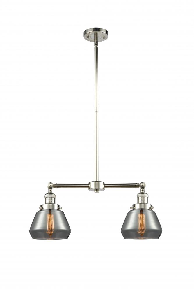 Fulton - 2 Light - 21 inch - Polished Nickel - Stem Hung - Adjustable Island Light
