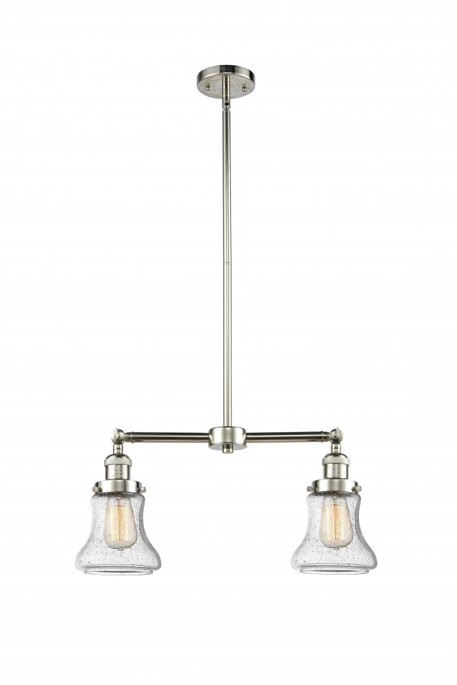 Bellmont - 2 Light - 21 inch - Polished Nickel - Stem Hung - Adjustable Island Light