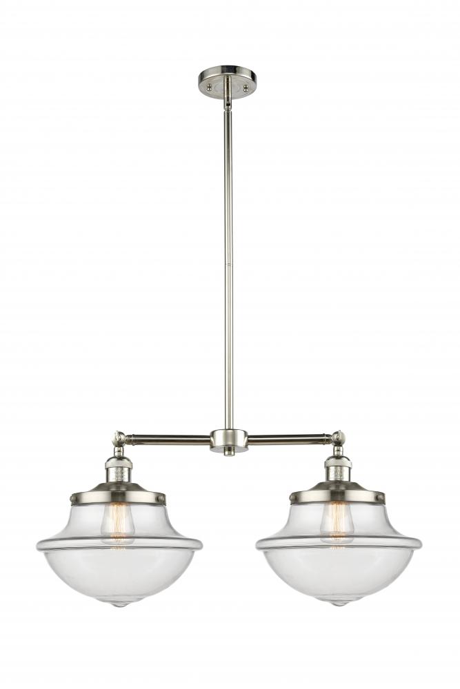 Oxford - 2 Light - 25 inch - Polished Nickel - Stem Hung - Adjustable Island Light