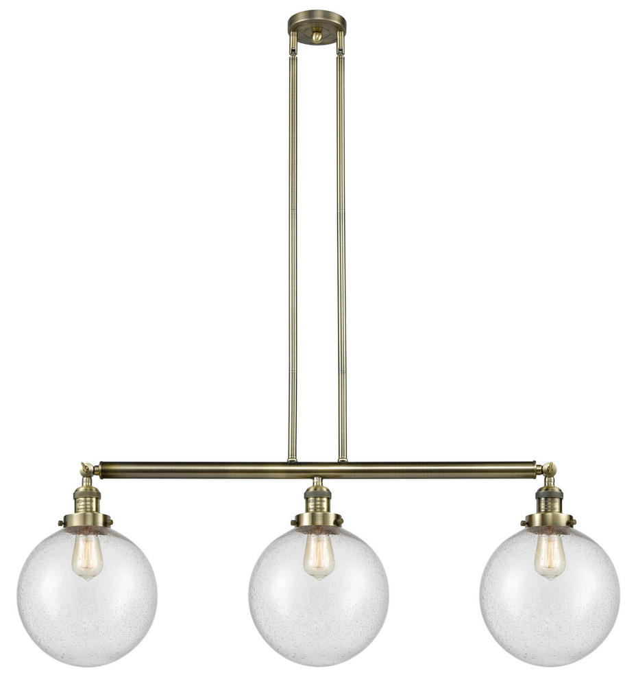 Beacon - 3 Light - 42 inch - Antique Brass - Stem Hung - Adjustable Island Light
