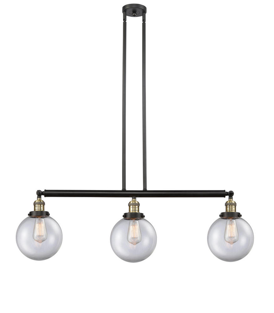 Beacon - 3 Light - 41 inch - Black Antique Brass - Stem Hung - Adjustable Island Light