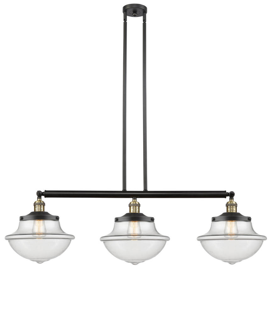 Oxford - 3 Light - 42 inch - Black Antique Brass - Stem Hung - Adjustable Island Light