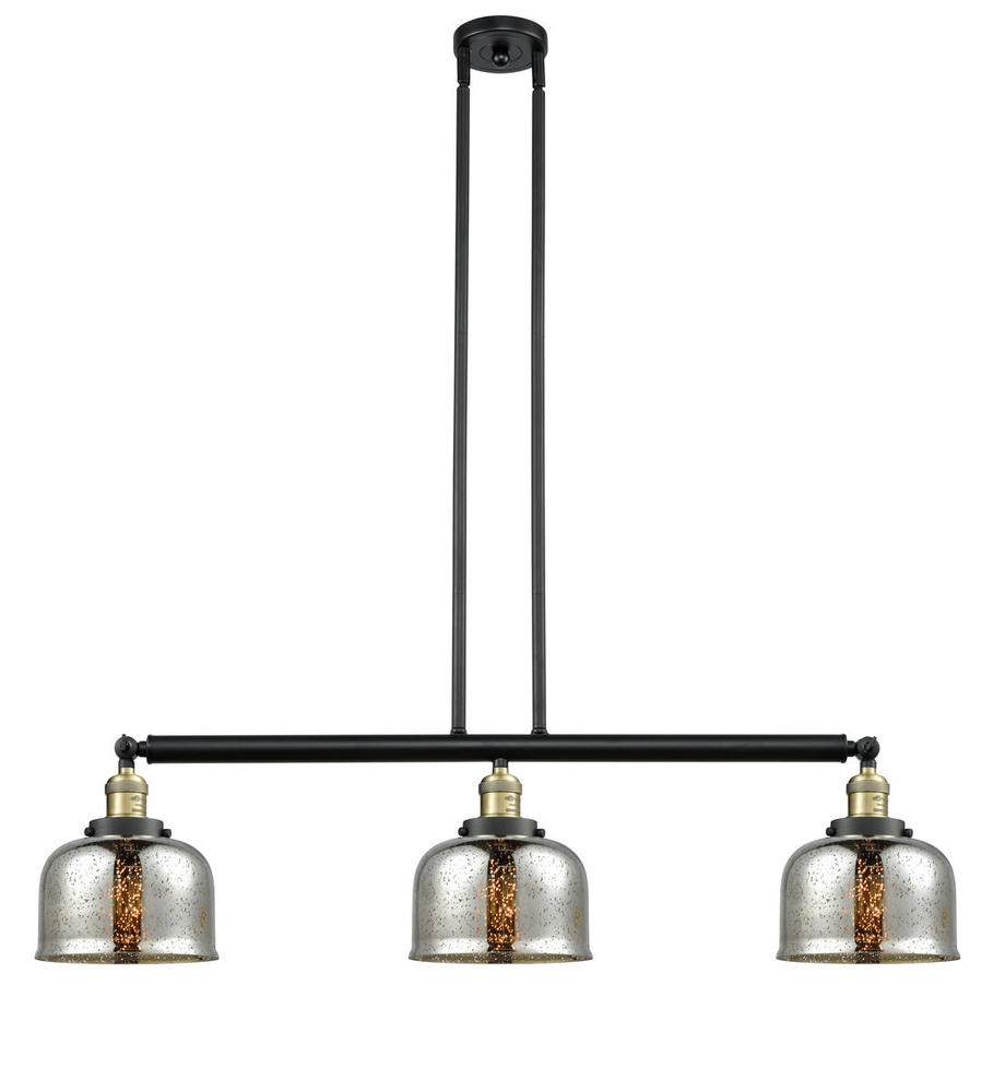 Bell - 3 Light - 41 inch - Black Antique Brass - Stem Hung - Adjustable Island Light
