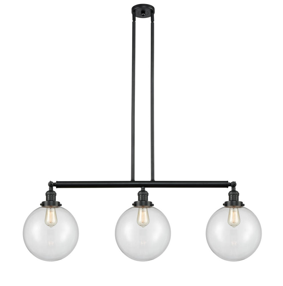 Beacon - 3 Light - 42 inch - Matte Black - Stem Hung - Adjustable Island Light