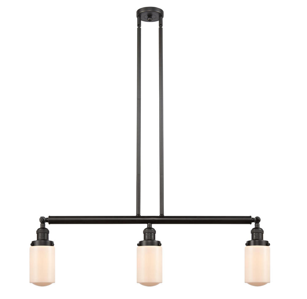 Dover - 3 Light - 37 inch - Oil Rubbed Bronze - Stem Hung - Adjustable Island Light