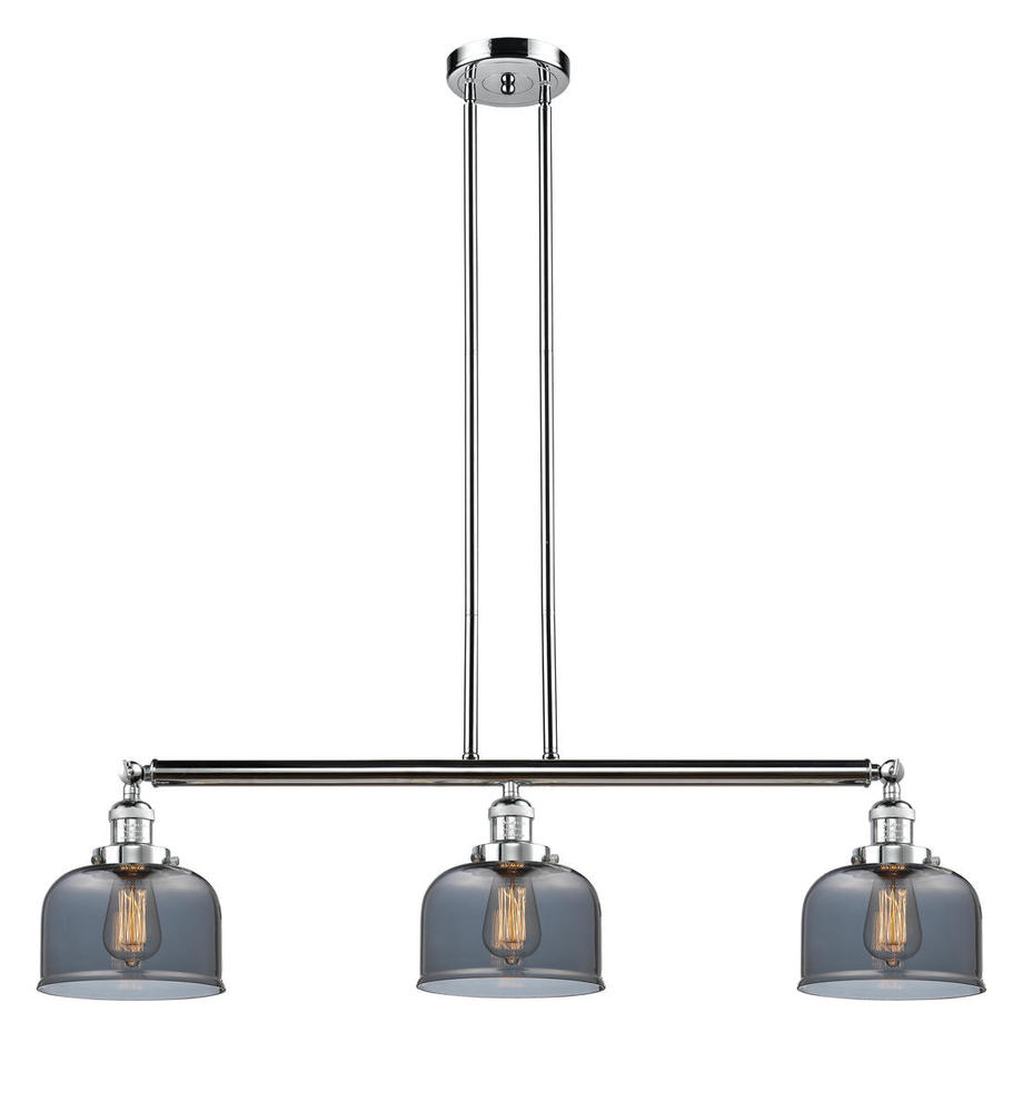 Bell - 3 Light - 41 inch - Polished Chrome - Stem Hung - Adjustable Island Light