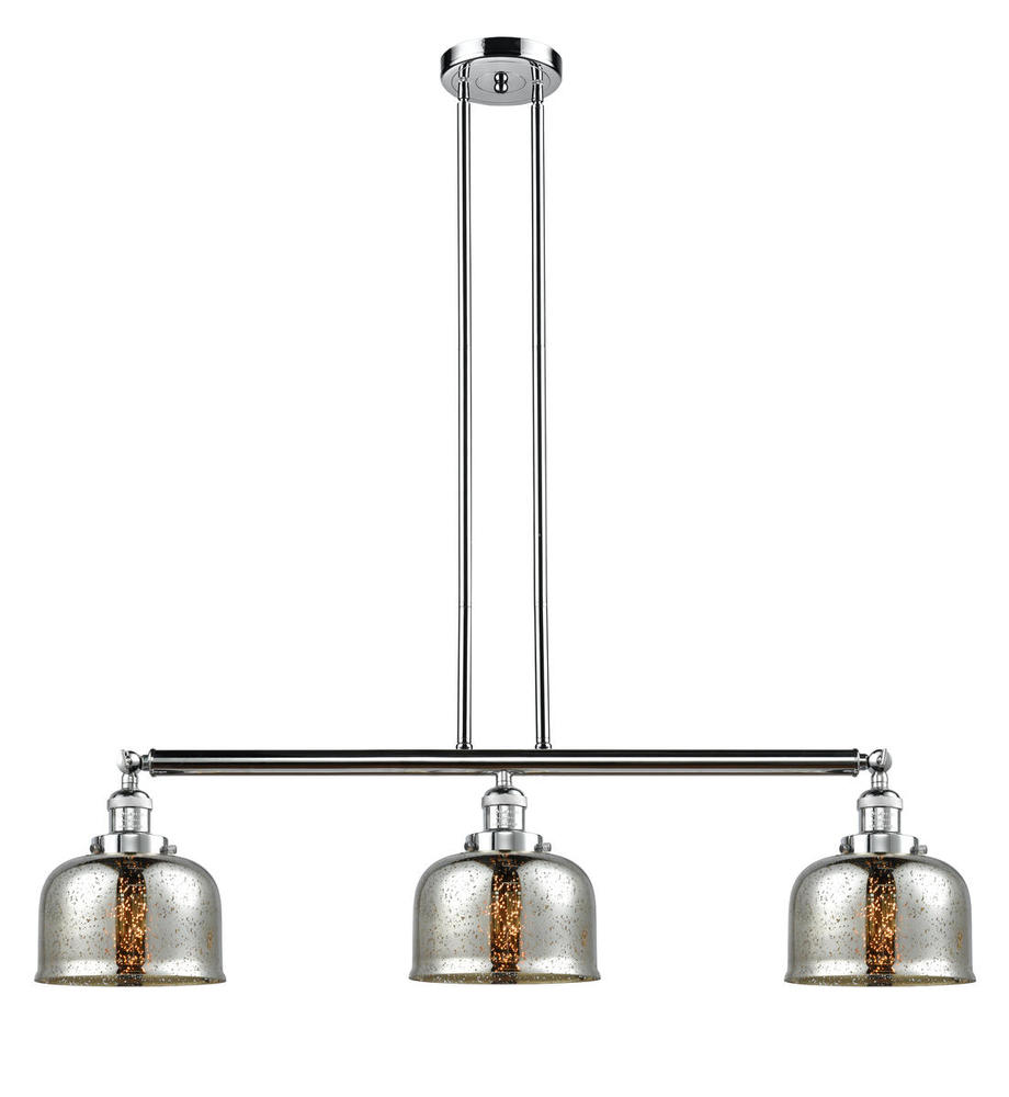 Bell - 3 Light - 41 inch - Polished Chrome - Stem Hung - Adjustable Island Light