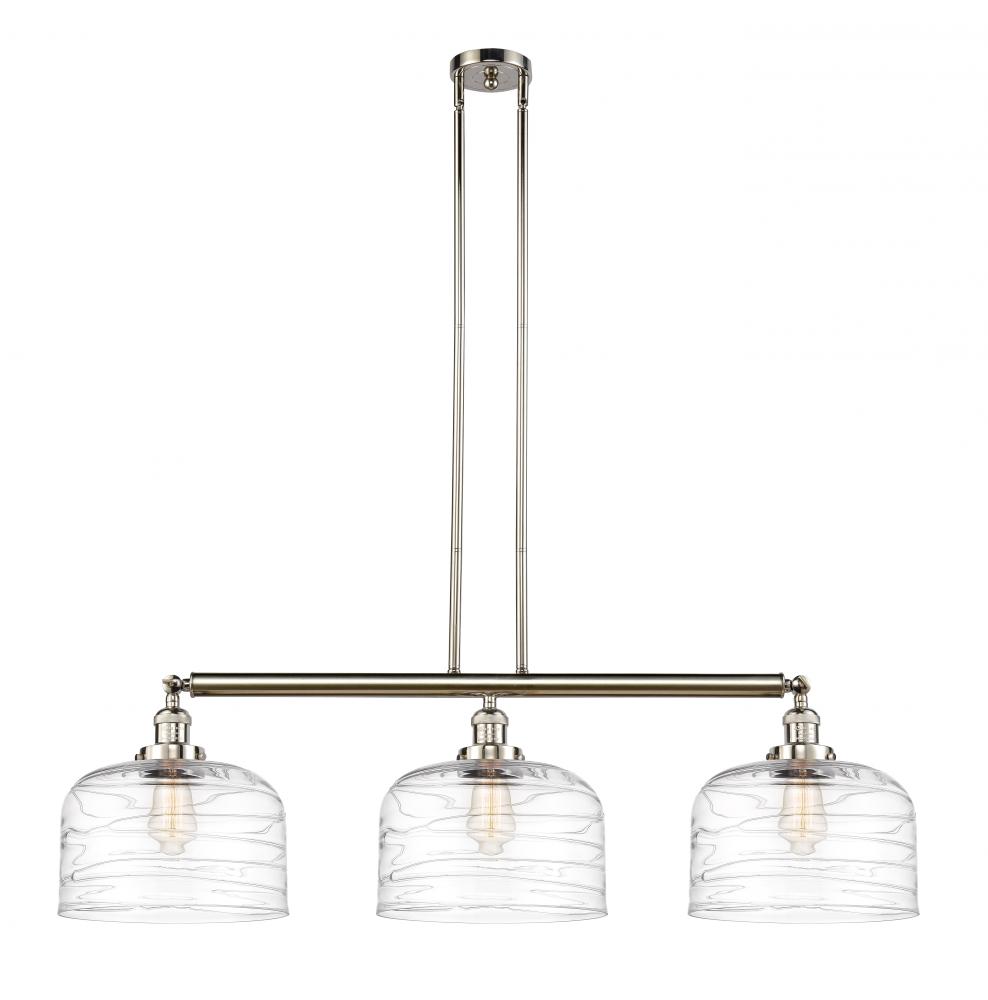 Bell - 3 Light - 42 inch - Polished Nickel - Stem Hung - Adjustable Island Light
