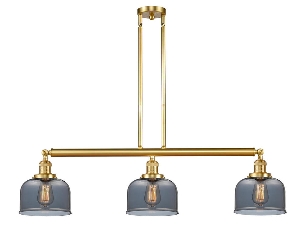 Bell - 3 Light - 41 inch - Satin Gold - Stem Hung - Adjustable Island Light