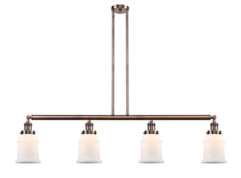 Canton - 4 Light - 51 inch - Antique Copper - Stem Hung - Island Light
