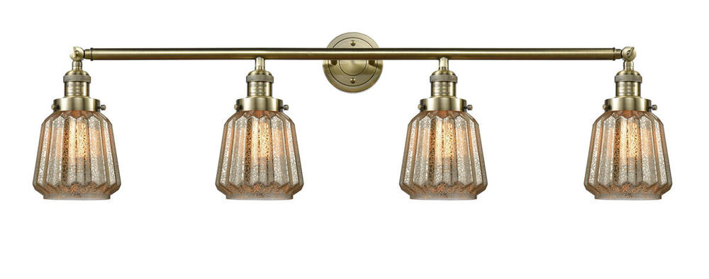 Chatham - 4 Light - 42 inch - Antique Brass - Adjustable Bath Vanity Light