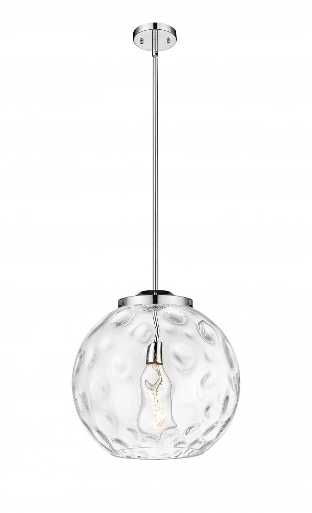 Athens Water Glass - 1 Light - 16 inch - Polished Chrome - Stem Hung - Pendant