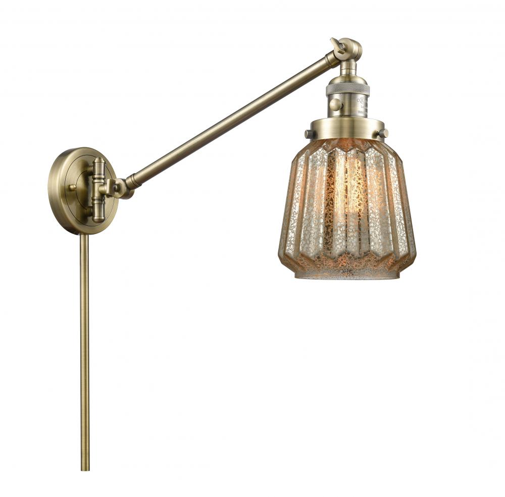 Chatham - 1 Light - 8 inch - Antique Brass -Adjustable Swing Arm