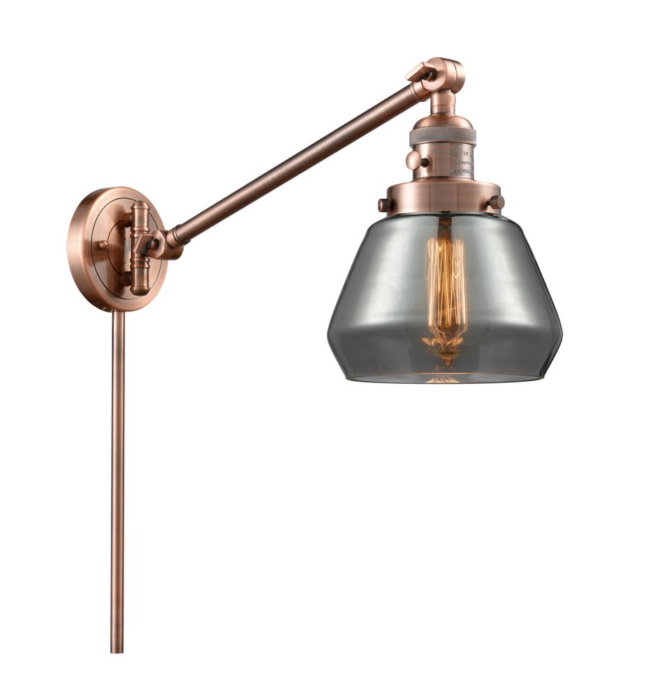 Fulton - 1 Light - 8 inch - Antique Copper -Adjustable Swing Arm