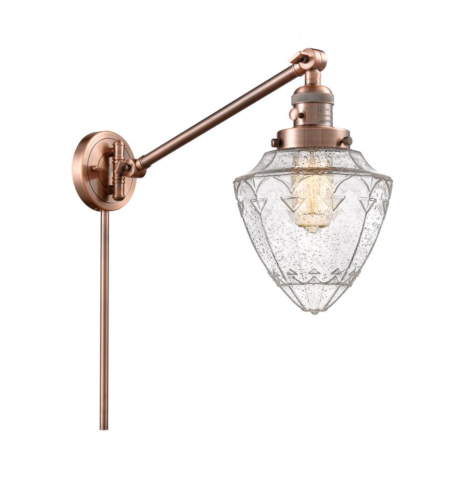Bullet - 1 Light - 7 inch - Antique Copper -Adjustable Swing Arm