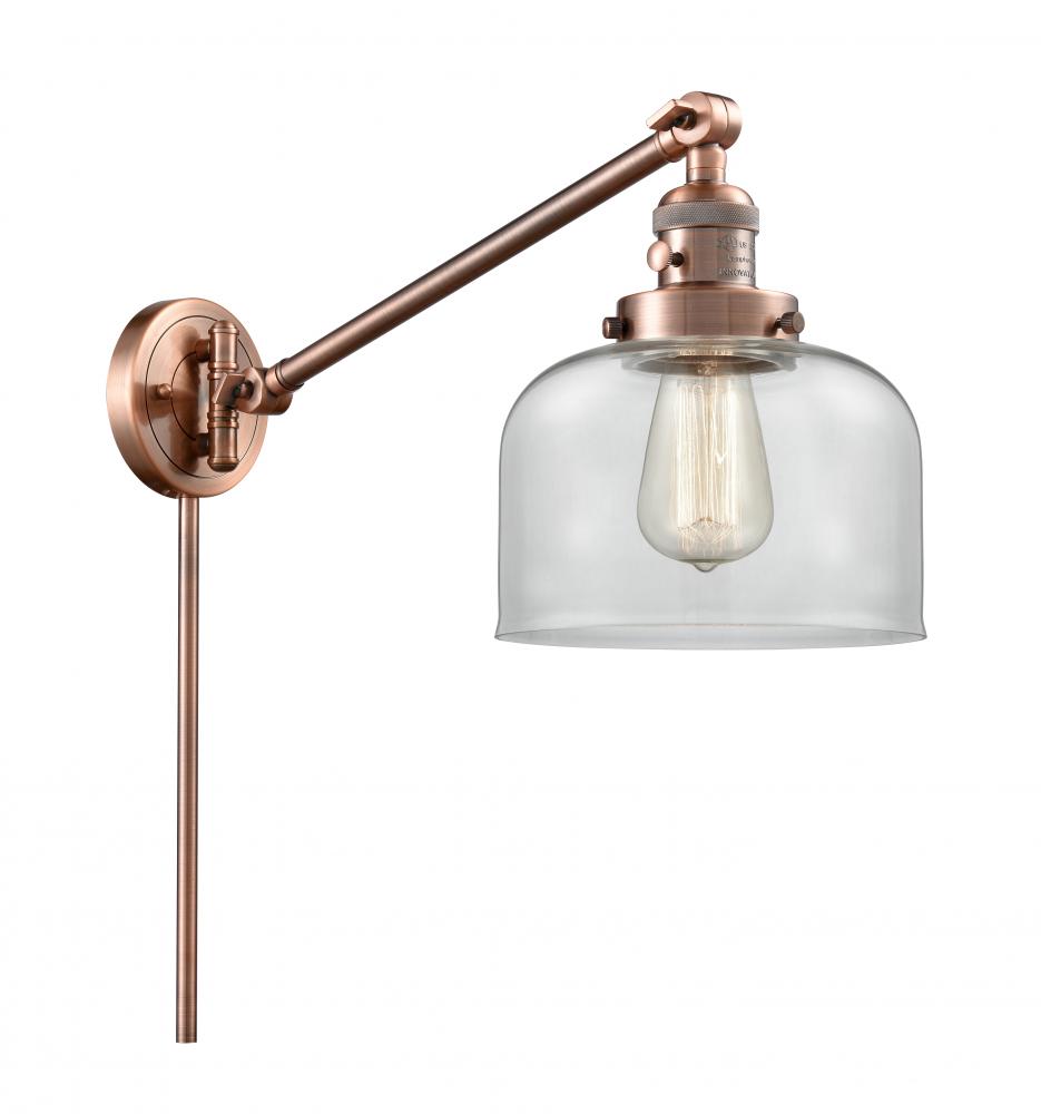 Bell - 1 Light - 8 inch - Antique Copper -Adjustable Swing Arm
