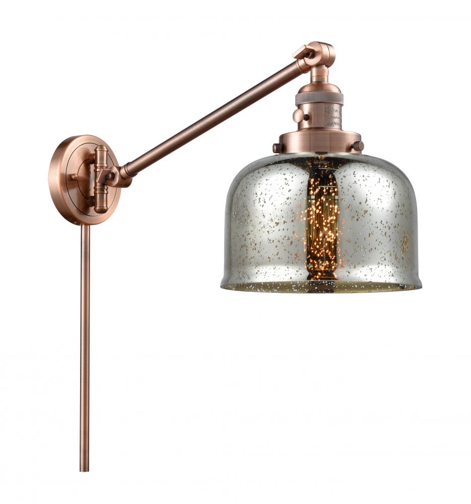 Bell - 1 Light - 8 inch - Antique Copper -Adjustable Swing Arm