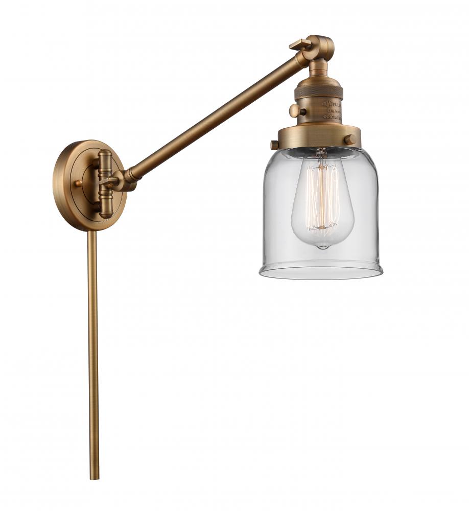 Bell - 1 Light - 8 inch - Brushed Brass -Adjustable Swing Arm