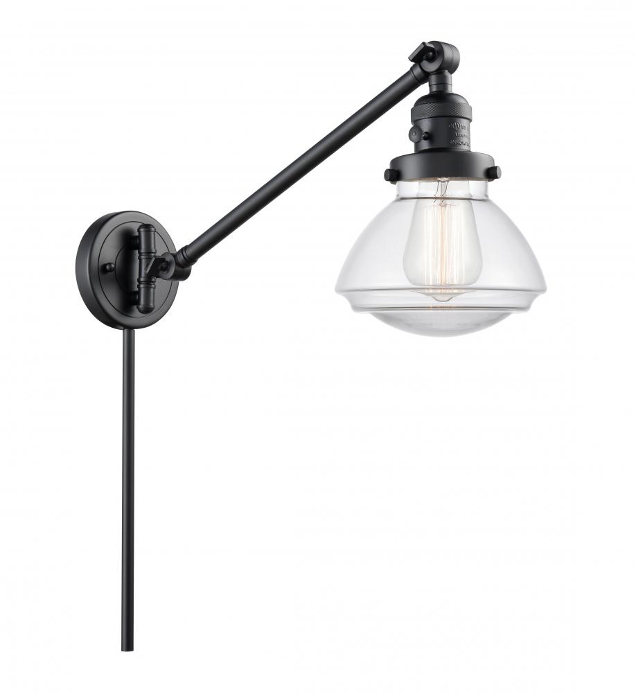 Olean - 1 Light - 9 inch - Matte Black -Adjustable Swing Arm