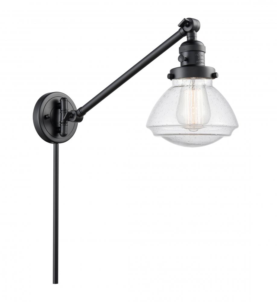 Olean - 1 Light - 9 inch - Matte Black -Adjustable Swing Arm