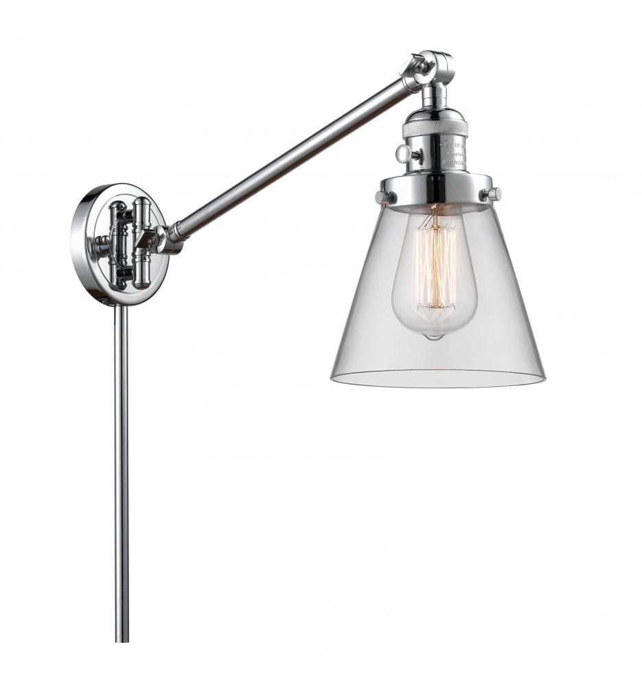 Cone - 1 Light - 8 inch - Polished Chrome -Adjustable Swing Arm