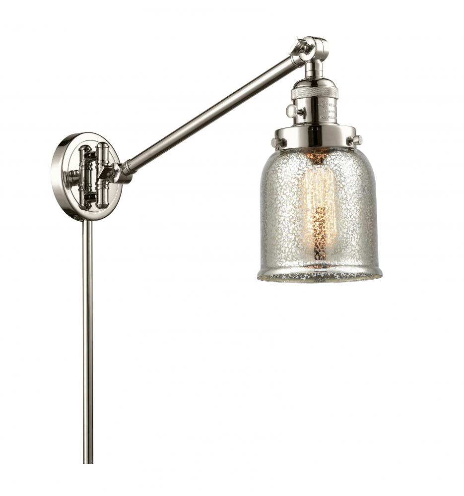 Bell - 1 Light - 8 inch - Polished Nickel -Adjustable Swing Arm