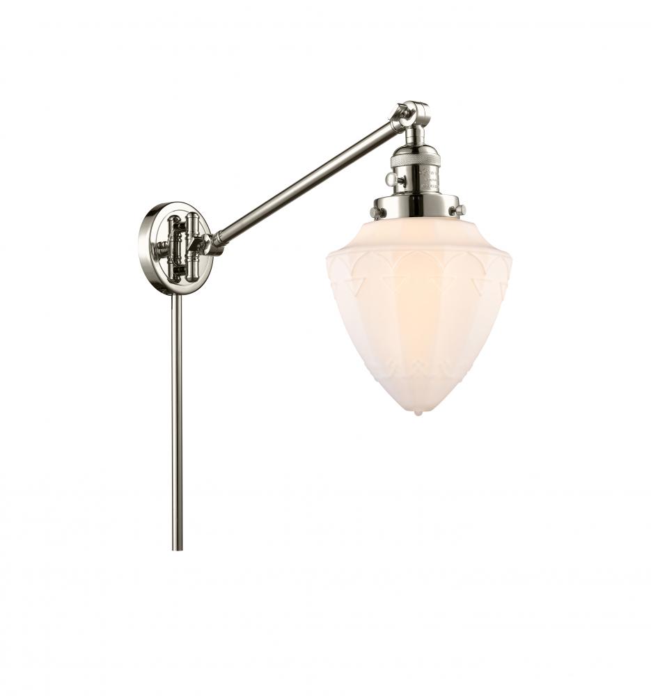 Bullet - 1 Light - 7 inch - Polished Nickel -Adjustable Swing Arm