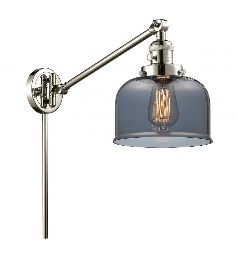 Bell - 1 Light - 8 inch - Polished Nickel -Adjustable Swing Arm