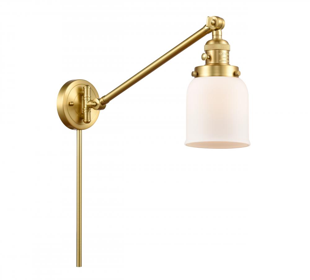Bell - 1 Light - 8 inch - Satin Gold -Adjustable Swing Arm
