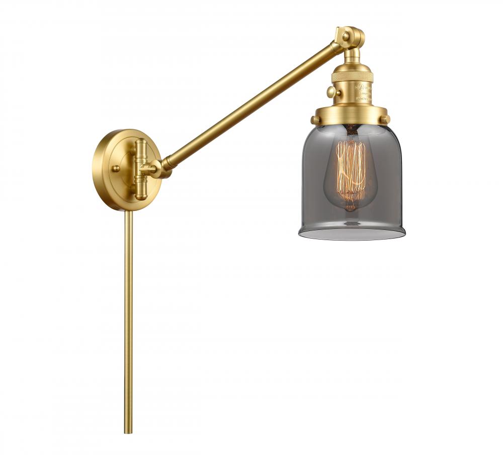 Bell - 1 Light - 8 inch - Satin Gold -Adjustable Swing Arm