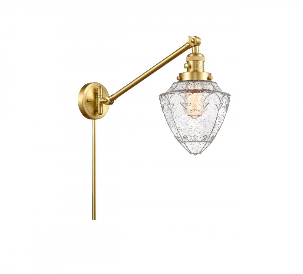 Bullet - 1 Light - 7 inch - Satin Gold -Adjustable Swing Arm
