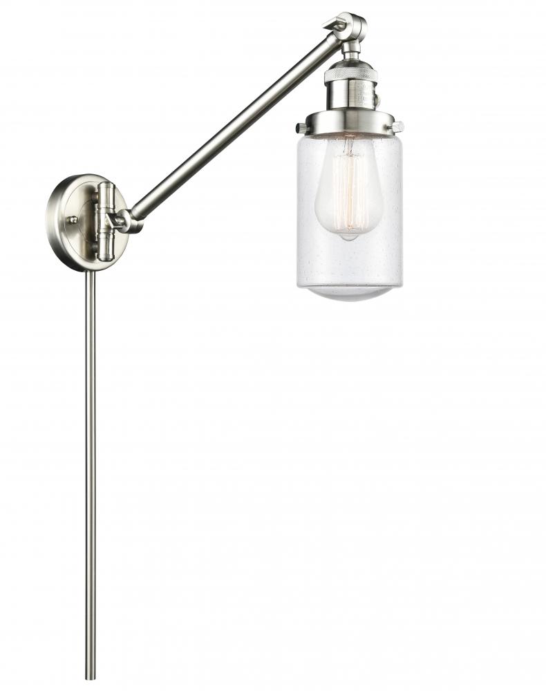 Dover - 1 Light - 5 inch - Brushed Satin Nickel -Adjustable Swing Arm