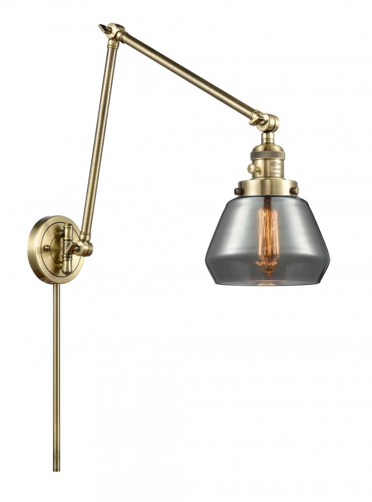 Fulton - 1 Light - 8 inch - Antique Brass -Adjustable Swing Arm