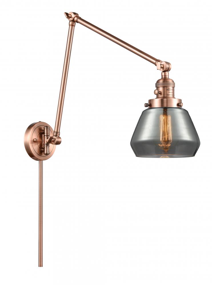 Fulton - 1 Light - 8 inch - Antique Copper -Adjustable Swing Arm