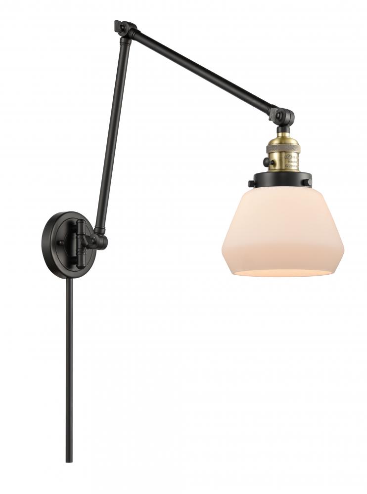 Fulton - 1 Light - 8 inch - Black Antique Brass -Adjustable Swing Arm