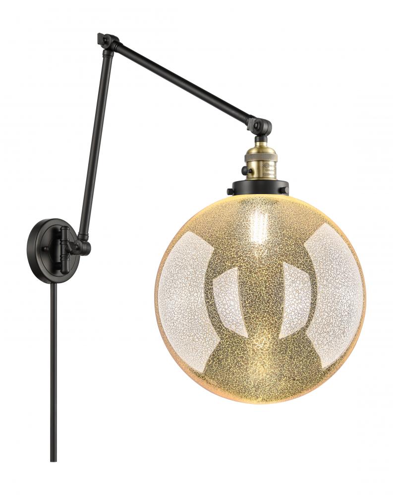 Beacon - 1 Light - 12 inch - Black Antique Brass -Adjustable Swing Arm