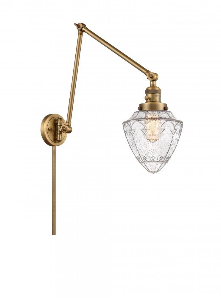 Bullet - 1 Light - 7 inch - Brushed Brass -Adjustable Swing Arm