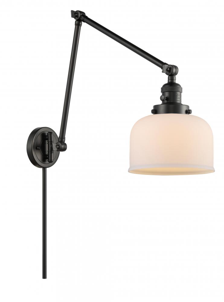 Bell - 1 Light - 8 inch - Matte Black -Adjustable Swing Arm
