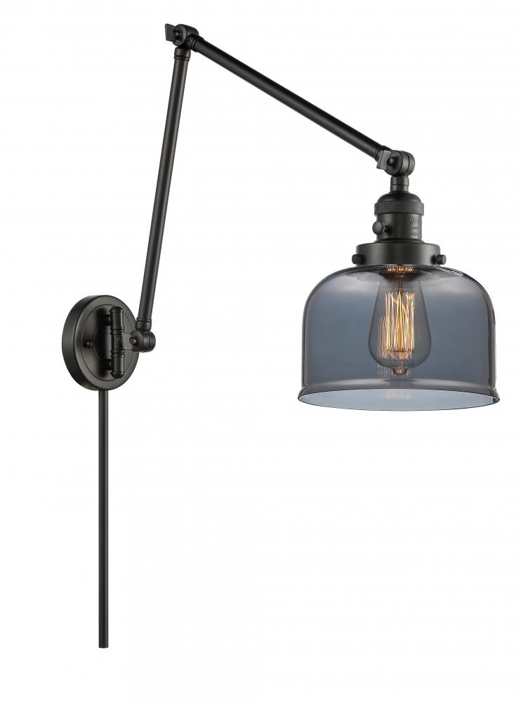 Bell - 1 Light - 8 inch - Matte Black -Adjustable Swing Arm