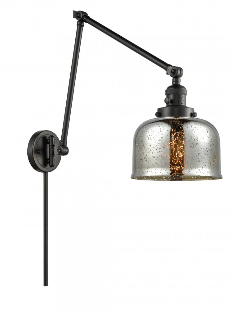 Bell - 1 Light - 8 inch - Matte Black -Adjustable Swing Arm