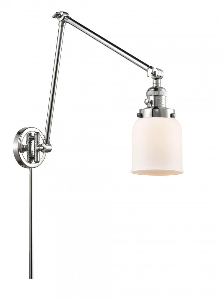 Bell - 1 Light - 8 inch - Polished Chrome -Adjustable Swing Arm