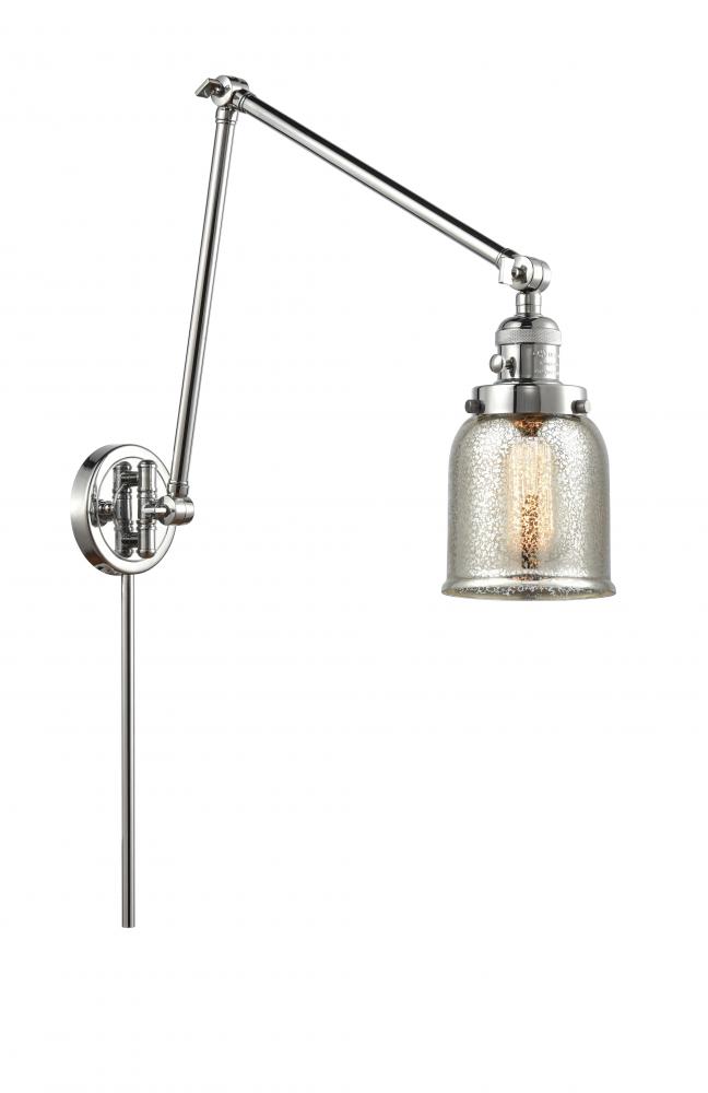 Bell - 1 Light - 8 inch - Polished Chrome -Adjustable Swing Arm